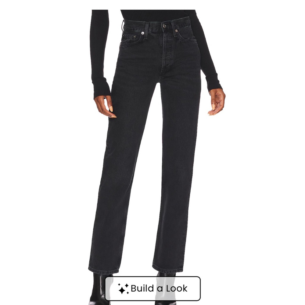 Agolde Black Straight Leg Women's Jeans